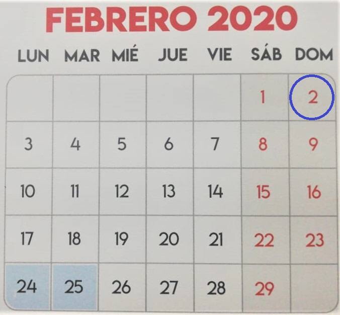 ¿Por qué este domingo 2 de febrero de 2020 es un día especial?