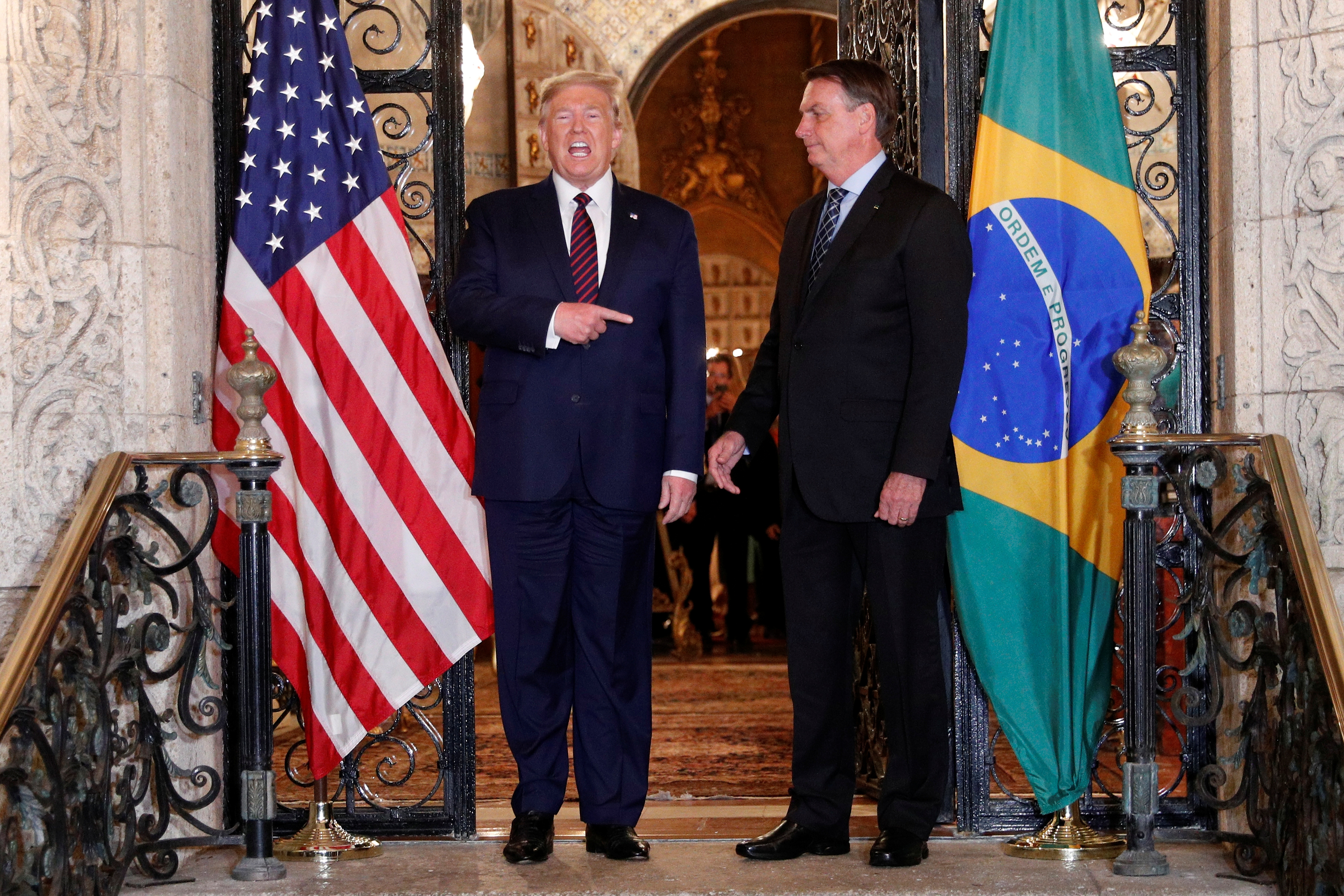 Trump recibió a Bolsonaro en su residencia de Mar-a-Lago para hablar sobre Venezuela (Video)