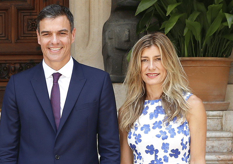 La esposa del presidente español Pedro Sánchez da positivo por coronavirus