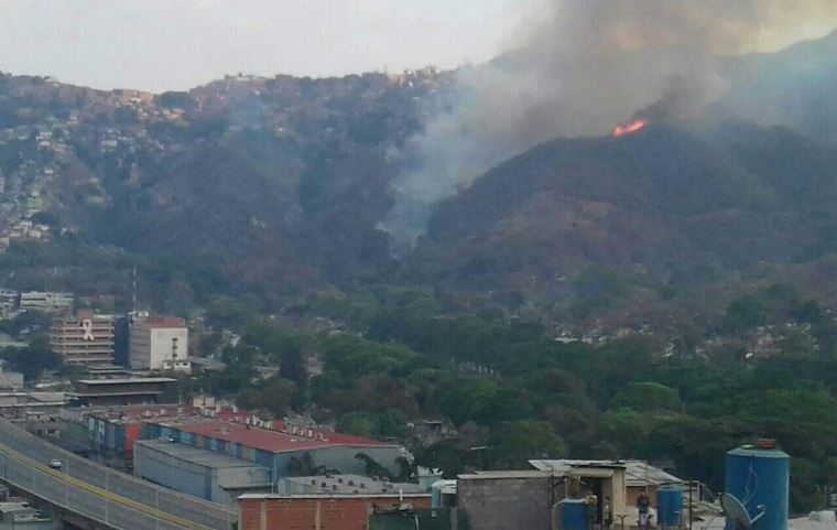 Incendio forestal adyacente al Cementerio General del Sur este #16May (Fotos y Video)