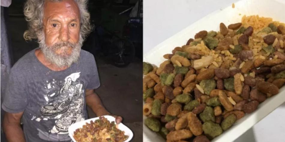 Ira e indignación en México: A un habitante de la calle le dieron para almorzar comida para perro (FOTOS)