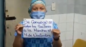Sector salud convoca a la ciudadanía a protestar el #4Nov por mejoras salariales y una vida digna