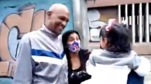 Así recibió a Arube Pérez Salazar su familia tras ser liberado (Video)