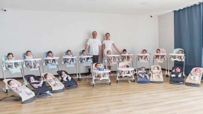 Un magnate turco y su mujer desatan la polémica tras tener 20 hijos en un año (Fotos)