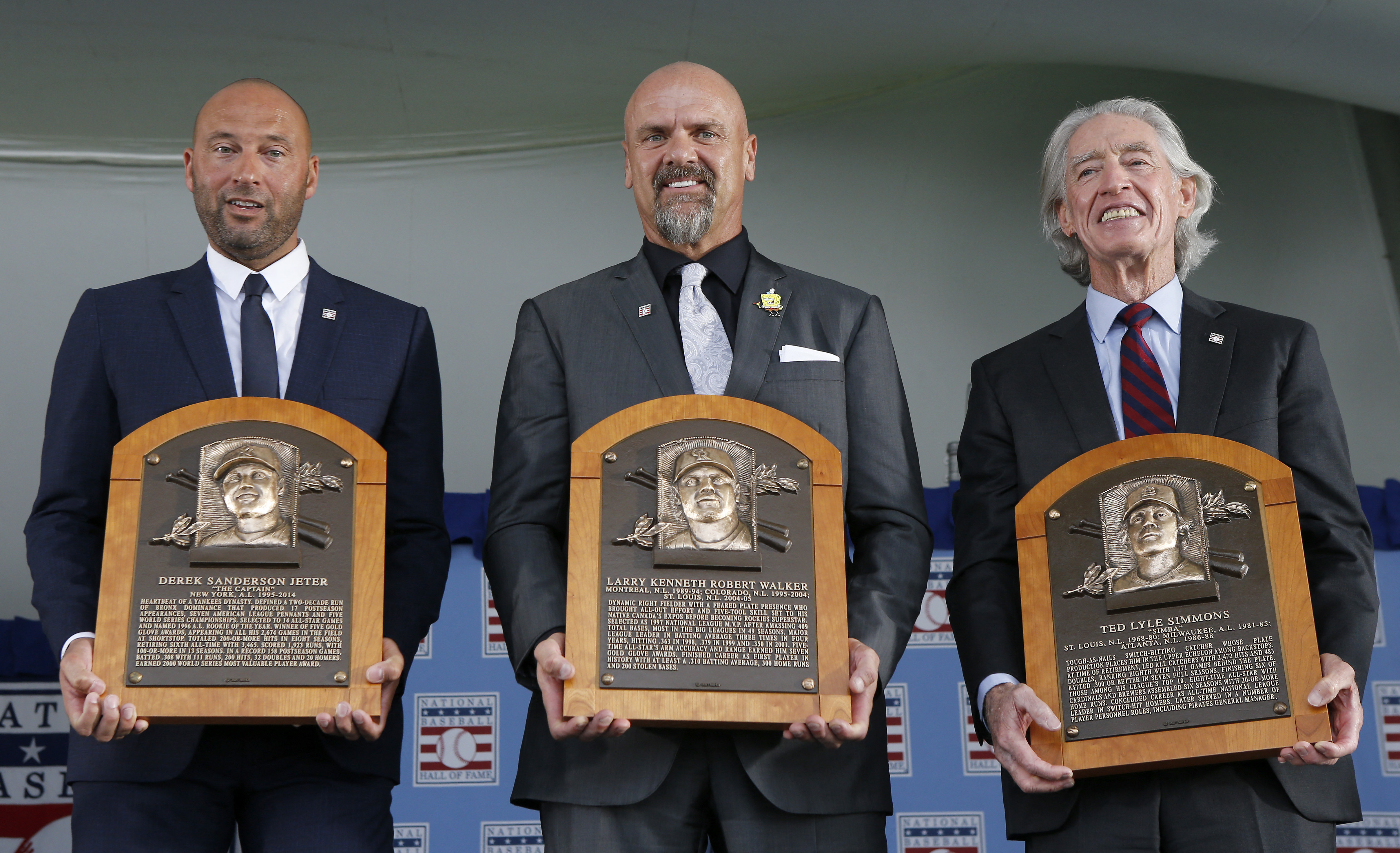 Cooperstown le dio la bienvenida a Jeter, Walker y Simmons al “Club de los Inmortales”