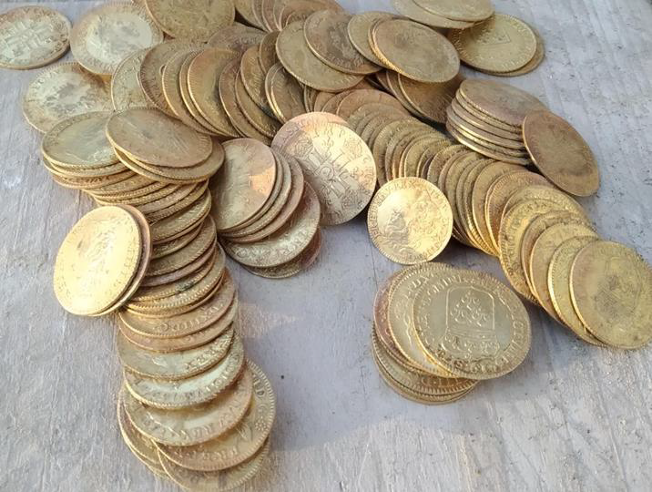 El tesoro de Plozevet: Una pareja encontró más de 200 monedas oro acuñadas antes de la Revolución francesa en su casa (FOTOS)