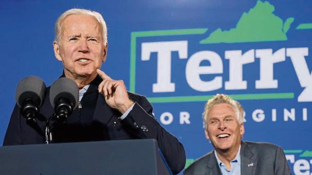 Biden afronta un referéndum en las elecciones estatales de Virginia