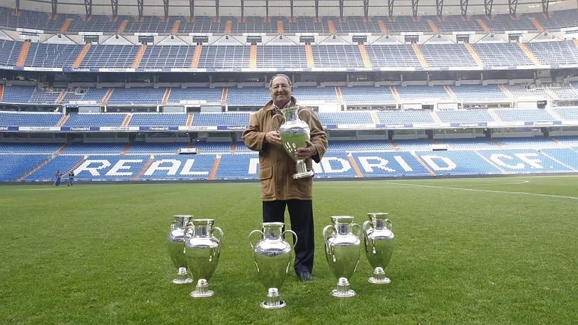 Murió Paco Gento, leyenda del Real Madrid y ganador de seis Copas de Europa