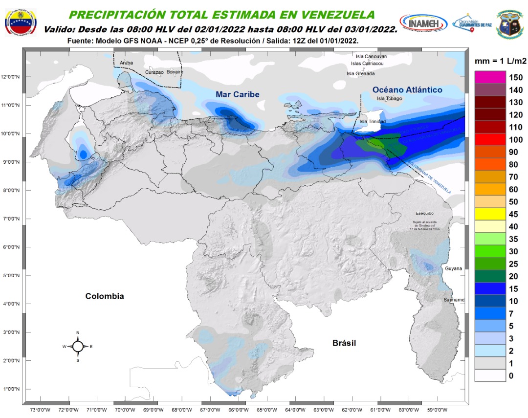 Nubosidad y fuertes marejadas: el pronóstico de Inameh para este #2Ene