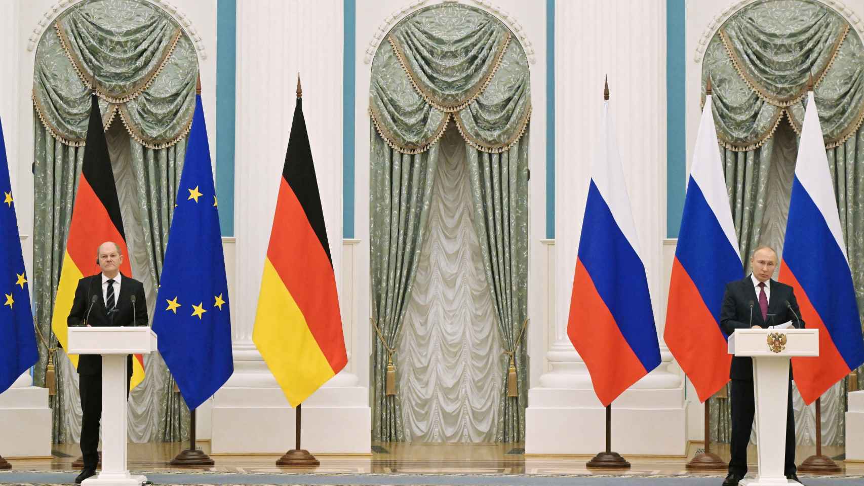 El fuerte “toma y dame” de Putin con el canciller alemán sobre el conflicto con Ucrania
