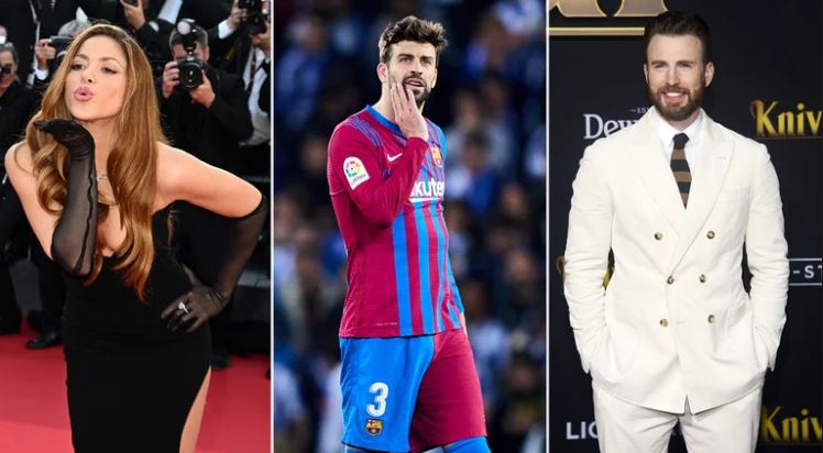 Por qué involucraron a Chris Evans en medio de la infidelidad de Piqué a Shakira