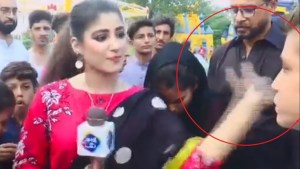 VIRAL: Reportera le “zampó” una cachetada a un sujeto que la molestaba en un contacto EN VIVO (VIDEO)