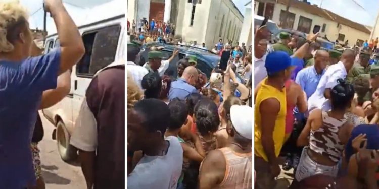 “¡Camine, descarado!”: Cubanos repudiaron visita de Díaz-Canel a Batabanó (Video)