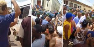 “¡Camine, descarado!”: Cubanos repudiaron visita de Díaz-Canel a Batabanó (Video)