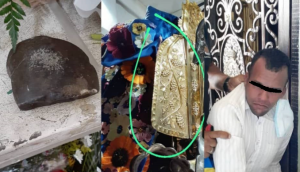 Hombre que lanzó una piedra a la reliquia de “La Chinita” sufre de trastornos mentales (Video)