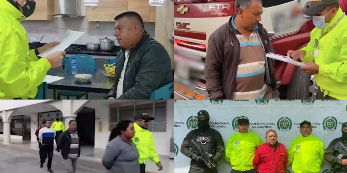 Capturaron en Colombia a seis narcotraficantes pedidos en extradición por EEUU