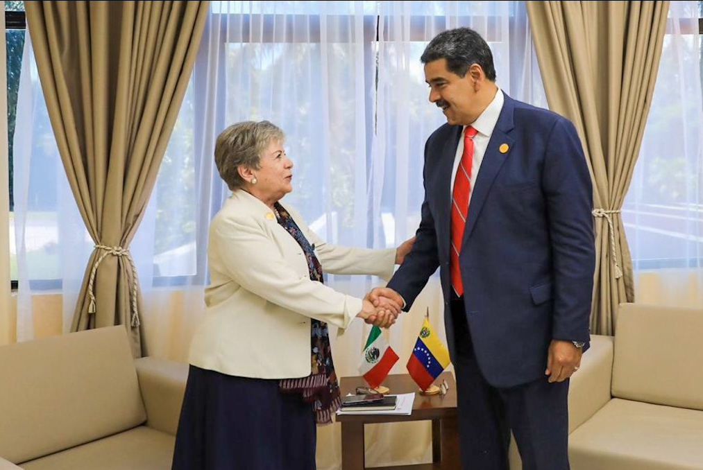 Nicolás Maduro se reunió en La Habana con la canciller Mexicana Alicia Bárcena