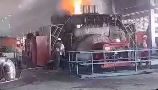 En Video: Se registró incendio en la planta termoeléctrica Ramón Laguna en Maracaibo