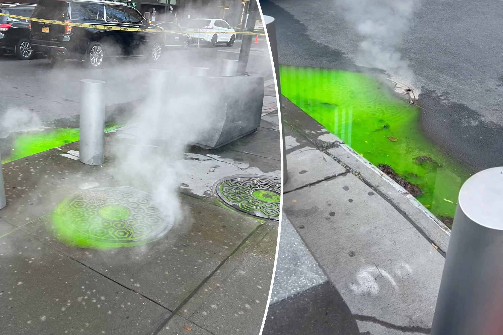 VIDEO: Extraño fluido verde burbujea por las alcantarillas de Nueva York y revelan de qué se trata