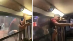 Infidelidad VIRAL: se trepó a la ventana de un bus para perseguir a su novia mientras huía con otro (Video)