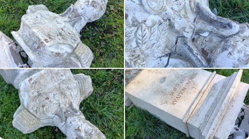 Delcy Eloína denuncia profanación de la estatua de Simón Bolívar en Monte Sacro, Roma (Fotos)