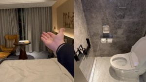 VIDEO: Fue a un hotel cinco estrellas en Corea del Sur y mostró las extravagantes instalaciones de la habitación