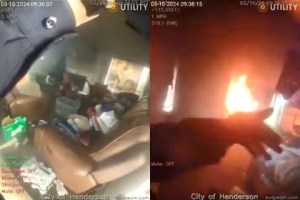 El impactante VIDEO del rescate de una niña en medio de un incendio en Nevada