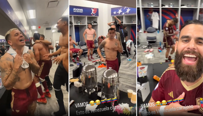 La rumba de la Vinotinto en los vestidores tras clasificar a cuartos de final (VIDEO)