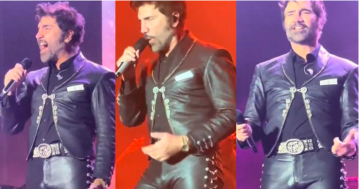 Alejandro Fernández protagoniza incómodo momento por sus ajustados pantalones en pleno concierto