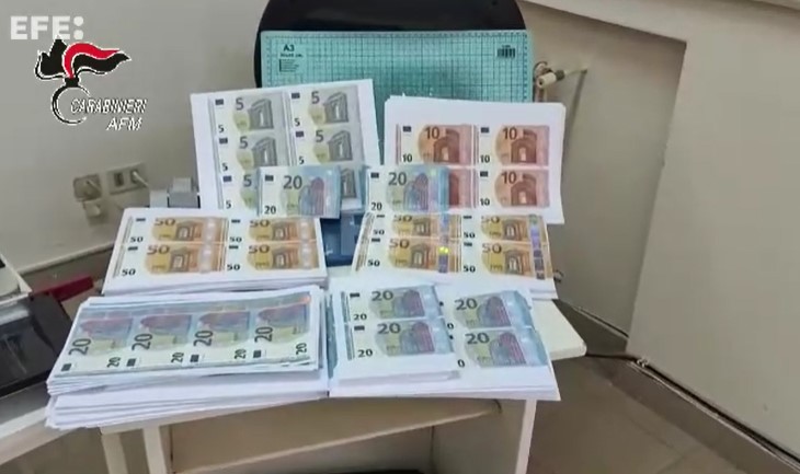 Detenido en Italia por fabricar euros falsos que enviaba a España y otros países de la UE
